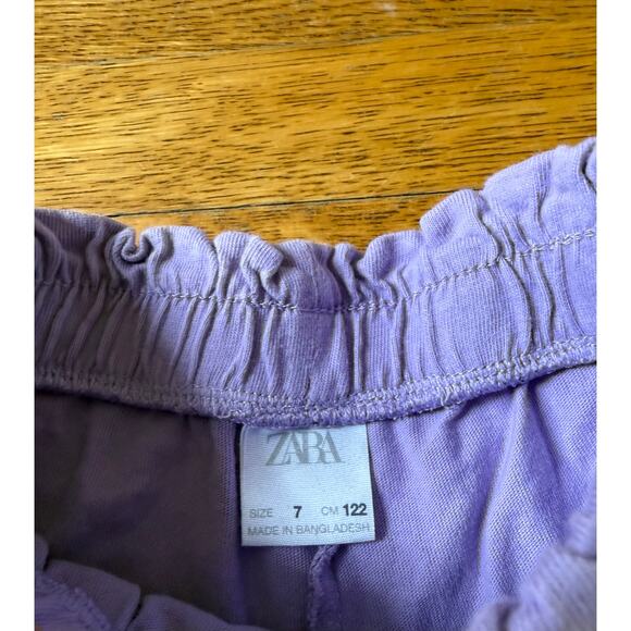 Zara Girls' Purple Be Ready for Sun Shorts Size 7 - Picture 3 of 4